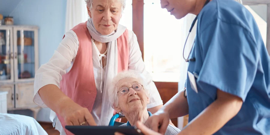 older patient with carer