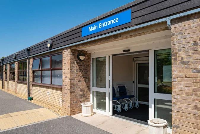 Healthcare building entrance